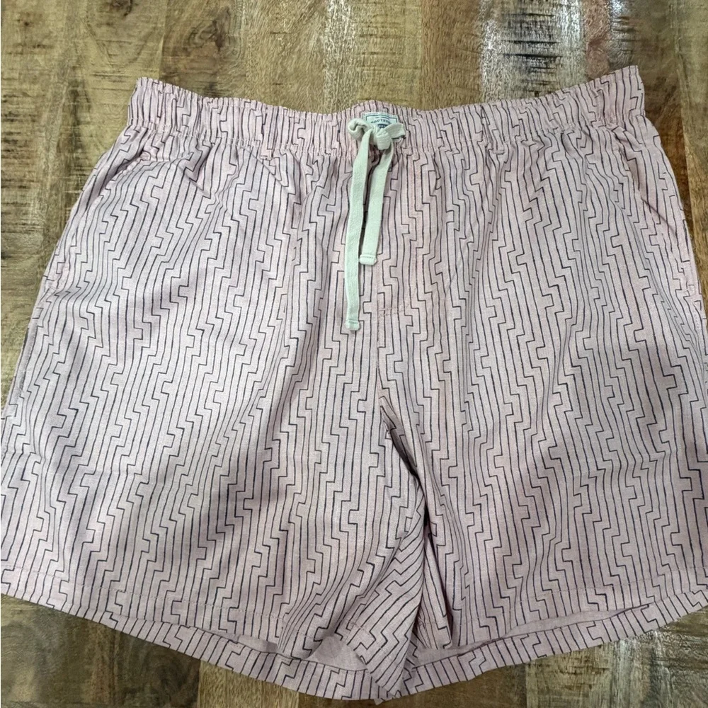 Men's Pink Patterned Drawstring Shorts